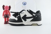 OFF-WHITE Out Of Office OOO Low Tops White Black White