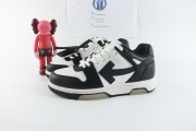 OFF-WHITE Out Of Office OOO Low Tops White Black White