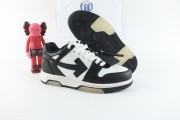 OFF-WHITE Out Of Office OOO Low Tops White Black White