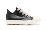 Rick owen black leather jumbo laces
