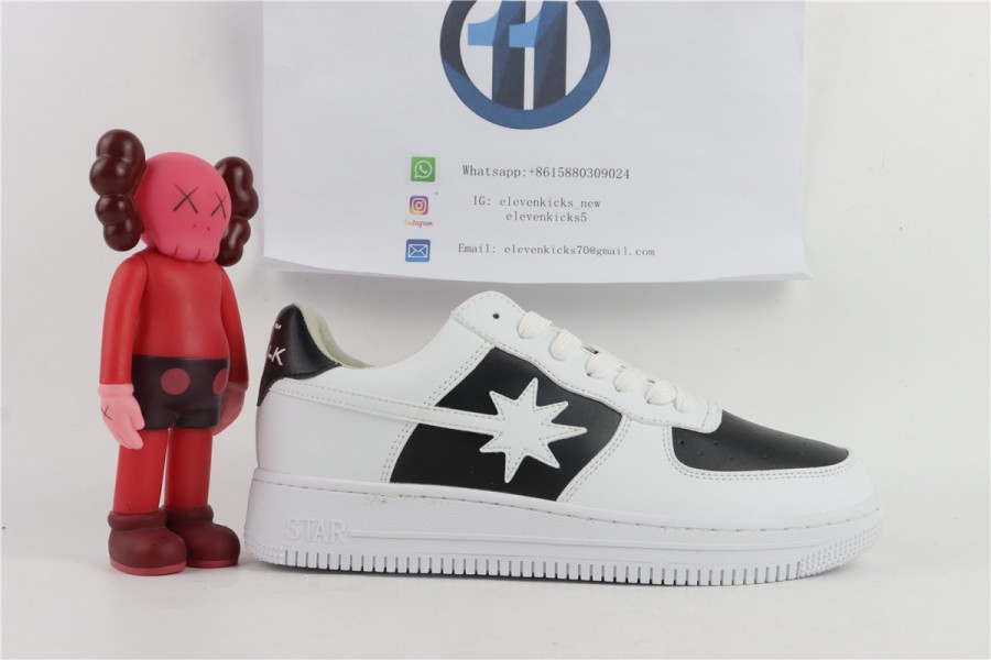 Star White  and Black sneaker