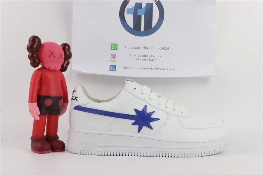 Star White  and Blue sneaker